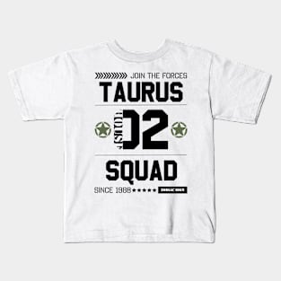 Zodiac Majesty Taurus Squad Black Kids T-Shirt